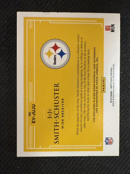 #EV-JUJU JuJu Smith-Schuster 2019 Panini Impeccable /15 Patch Autos Gold