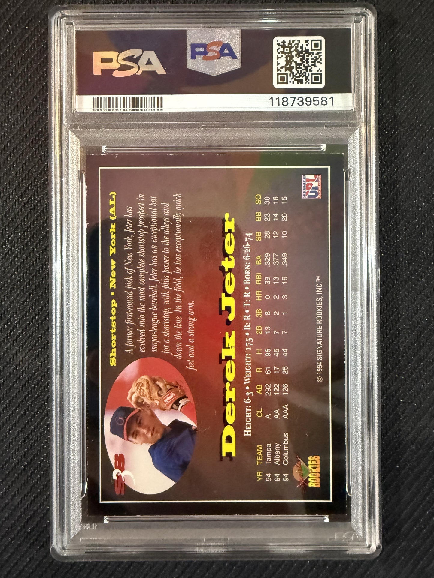 #3 Derek Jeter 1995 Signature Rookies Old Judge Auto /250 Yankees Star Squad