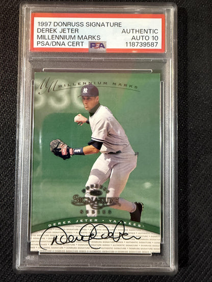 #NNO Derek Jeter 1997 Donruss Signature Series Auto /1100 Millennium Marks
