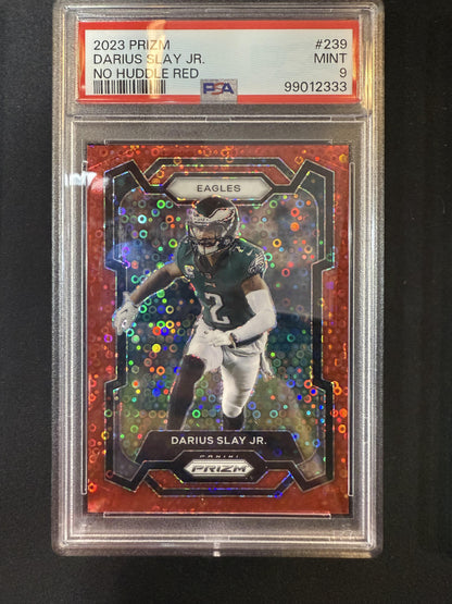 #239 Darius Slay Jr. 2023 Panini Prizm SN #/70 Philadelphia Eagles No Huddle Red