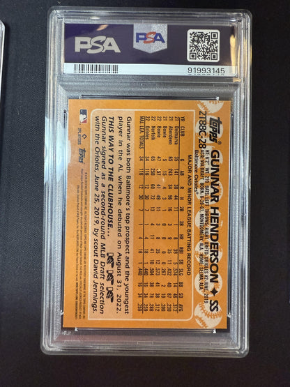 #2T88C-28 Gunnar Henderson 2023 Topps Baltimore Orioles sports 1988 35th Chrome