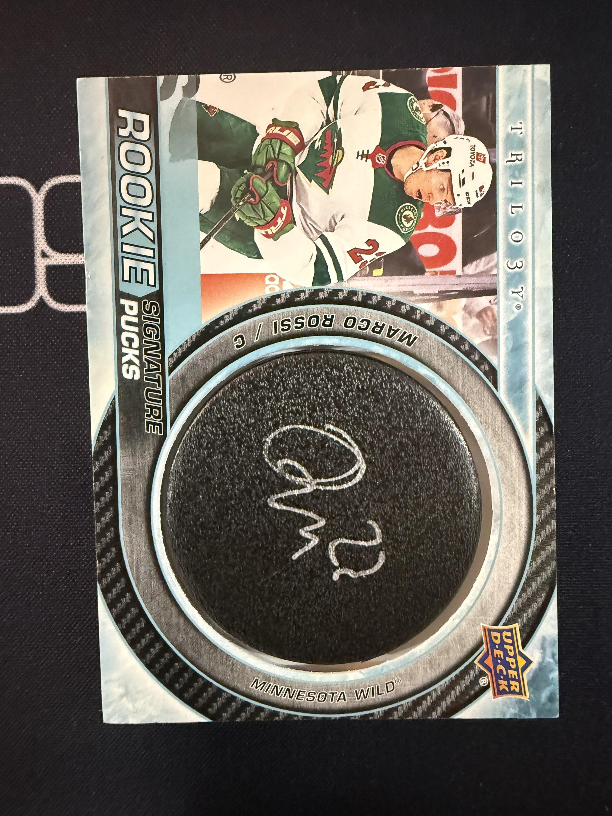 #RSP-MR Marco Rossi 2022-23 Upper Deck Trilogy Auto Wild Rookie Signature Pucks
