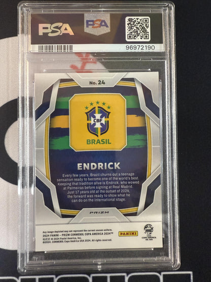 #24 Endrick 2024 Panini Prizm CONMEBOL Copa America Brazil sports Ice