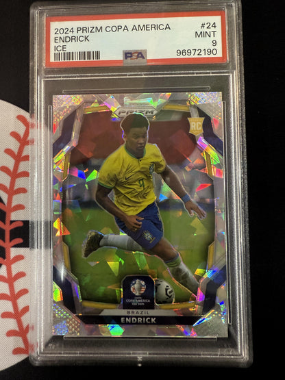 #24 Endrick 2024 Panini Prizm CONMEBOL Copa America Brazil sports Ice