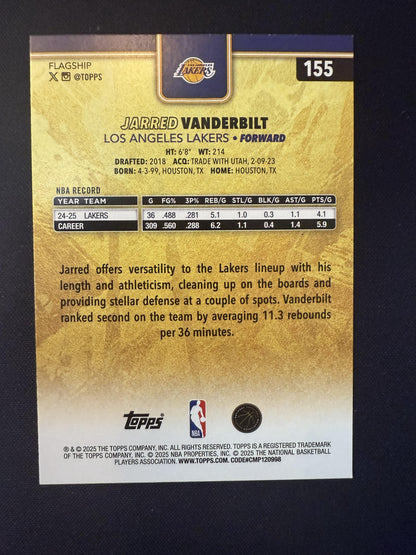 #155 Jarred Vanderbilt 2025-26 Topps Los Angeles Lakers sports Golden Mirror
