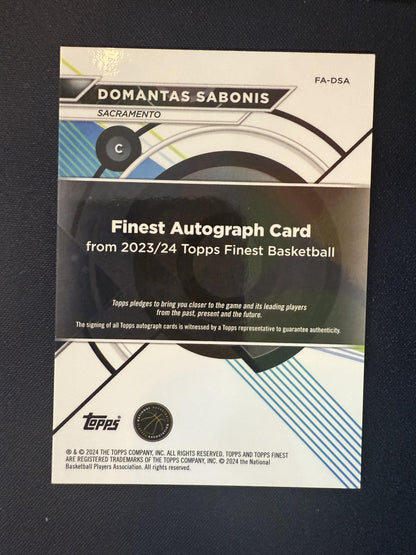 #FA-DSA DOMANTAS SABONIS 2024 TOPPS FINEST BLUE AUTOGRAPH /99