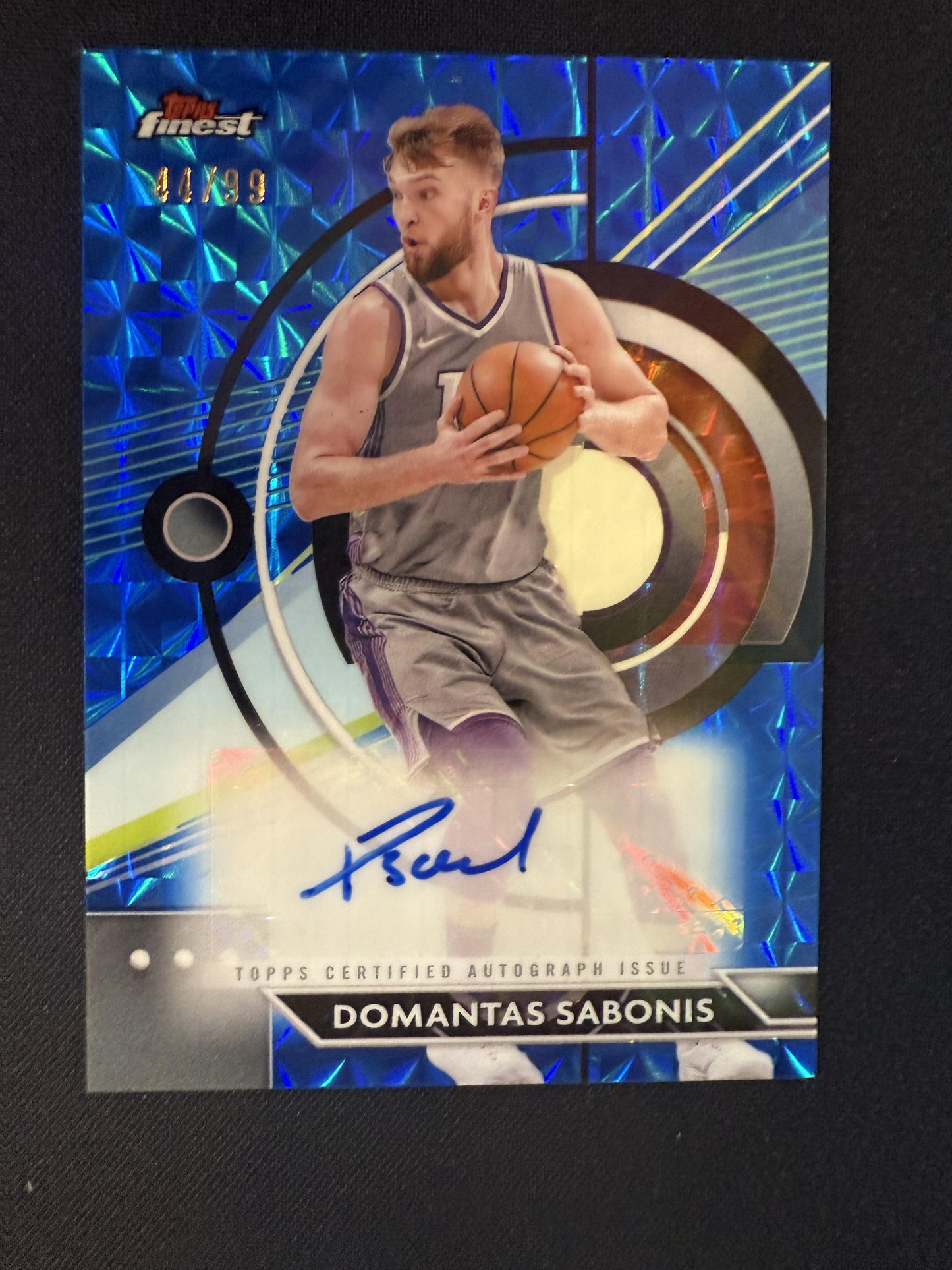 #FA-DSA DOMANTAS SABONIS 2024 TOPPS FINEST BLUE AUTOGRAPH /99