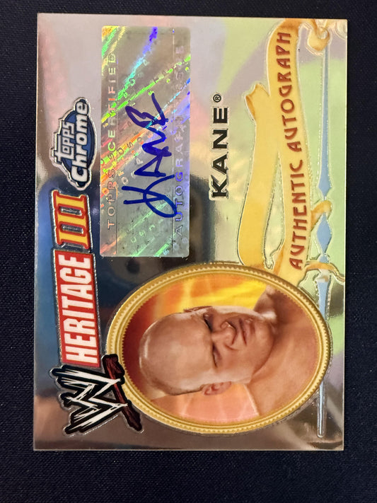 #9 Kane 2008 Topps Chrome Heritage III WWE sports Autographs