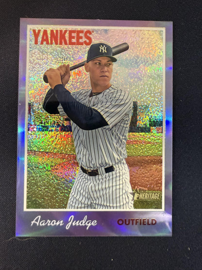 #THC-499 Aaron Judge 2019 Topps Heritage Yankees Chrome Purple Refractor
