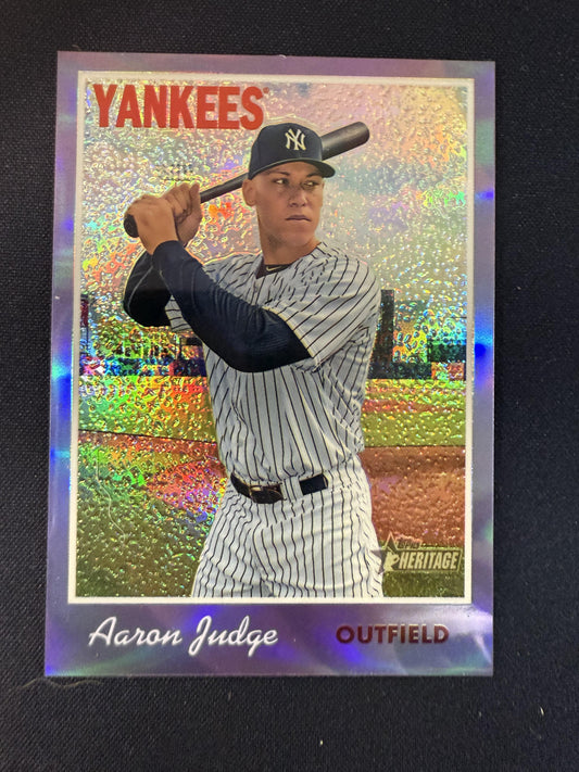 #THC-499 Aaron Judge 2019 Topps Heritage Yankees Chrome Purple Refractor