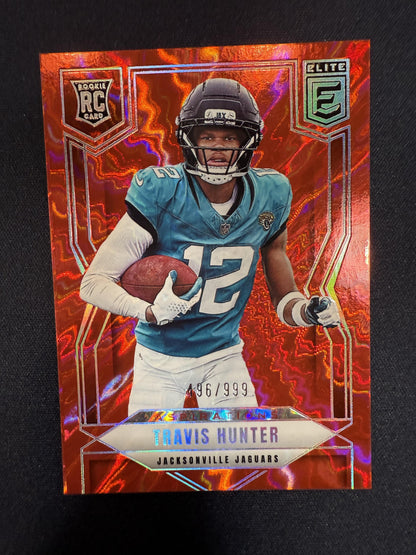 #114 Travis Hunter 2025 Donruss Elite /999 Jaguars Aspirations Shimmer