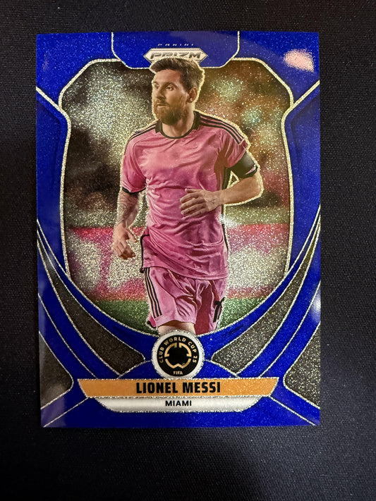 #200 Lionel Messi 2025 Panini Prizm FIFA Club /149 Inter Miami CF Blue Glitter