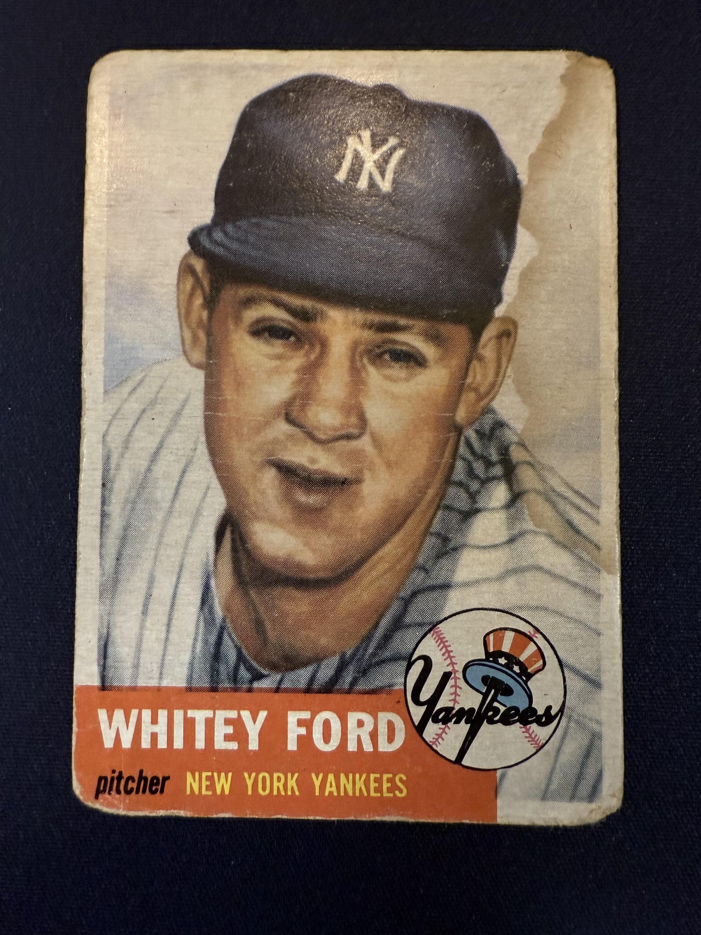 #207 Whitey Ford 1953 Topps New York Yankees sports