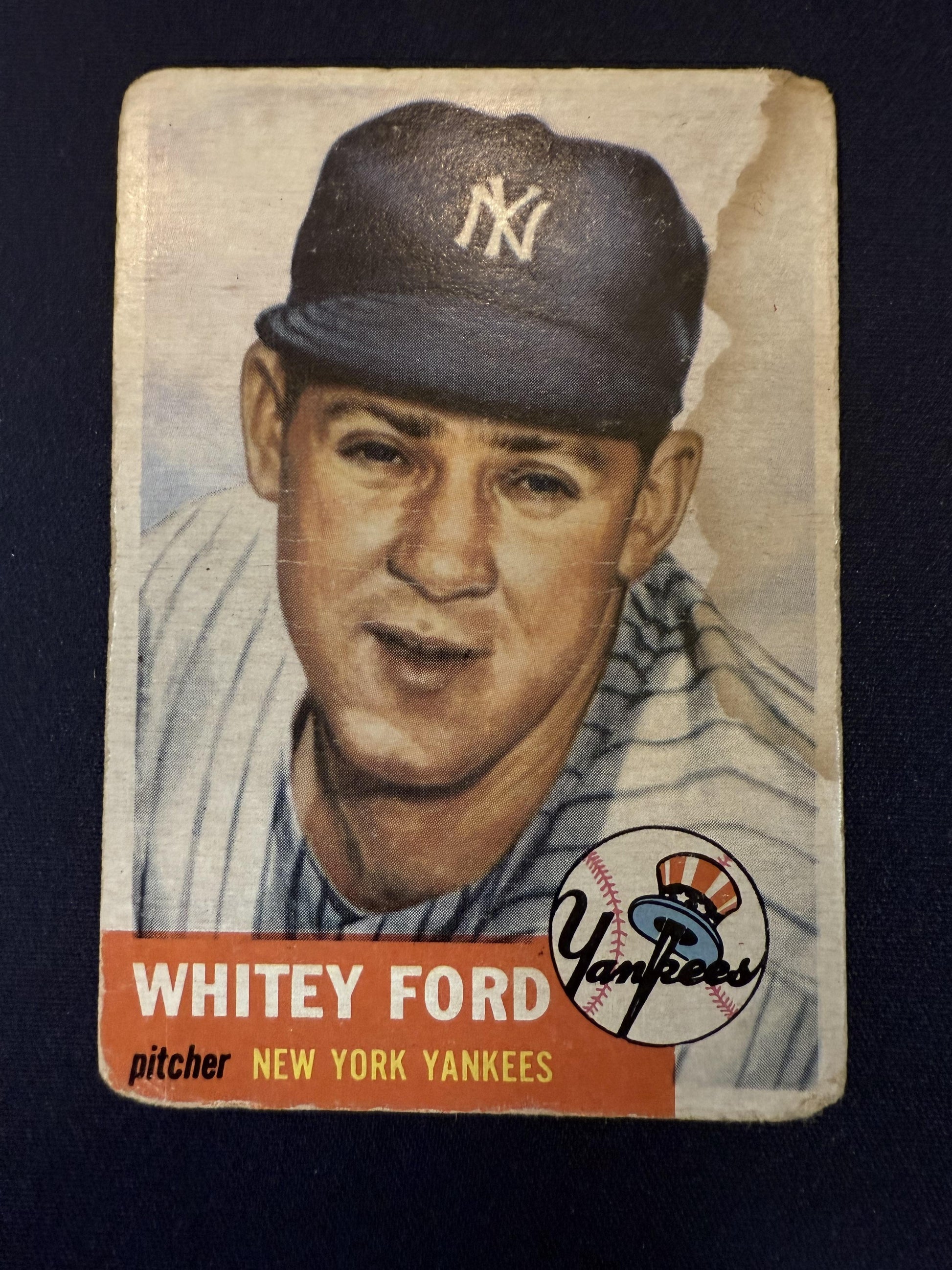 #207 Whitey Ford 1953 Topps New York Yankees sports