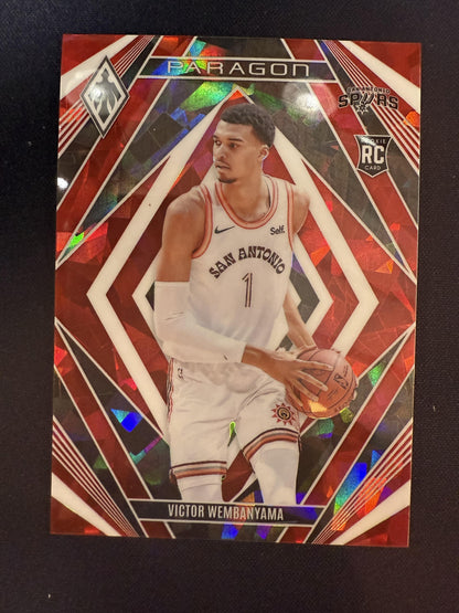 #13 Victor Wembanyama 2023-24 Panini Phoenix San Antonio Spurs Paragon Red Ice