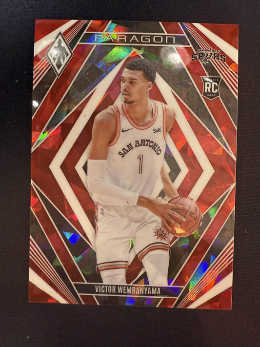 #13 Victor Wembanyama 2023-24 Panini Phoenix San Antonio Spurs Paragon Red Ice