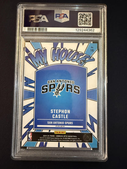 #16 Stephon Castle 2024-25 Donruss Optic San Antonio Spurs sports My House Holo