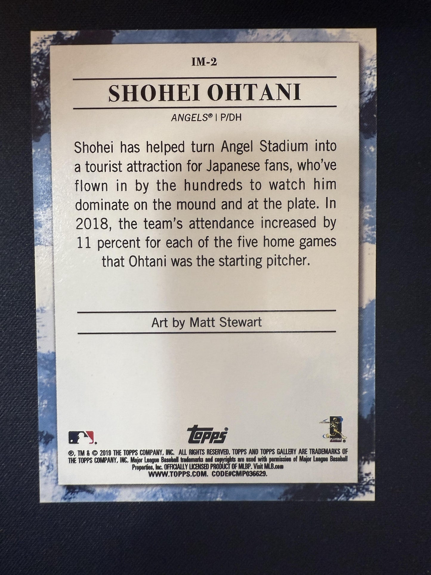 #IM-2 Shohei Ohtani 2019 Topps Gallery Los Angeles Angels sports Impressionists