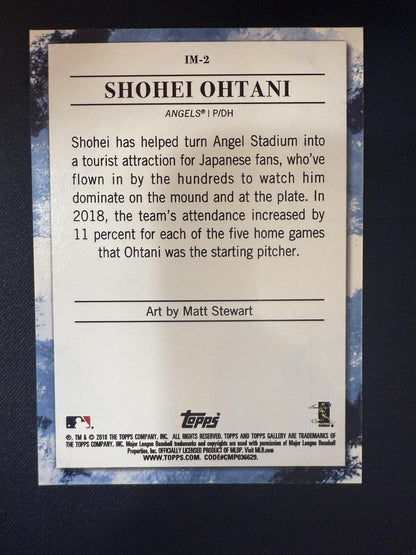 #IM-2 Shohei Ohtani 2019 Topps Gallery Los Angeles Angels sports Impressionists