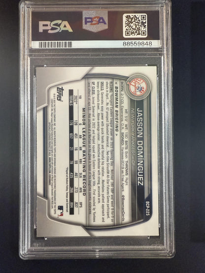 #BCP-225b Jasson Domínguez 2023 Bowman Chrome Yankees Prospects Mojo Refractor