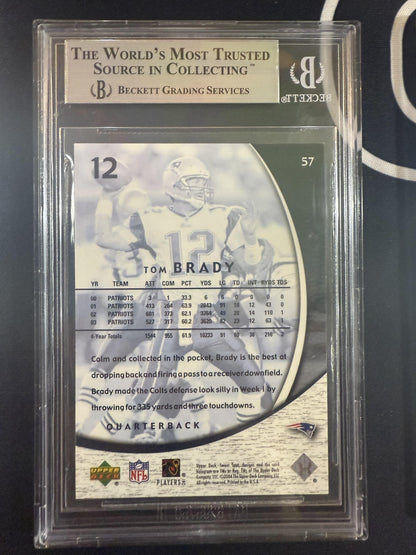 #57 Tom Brady 2004 Upper Deck Sweet Spot New England Patriots sports
