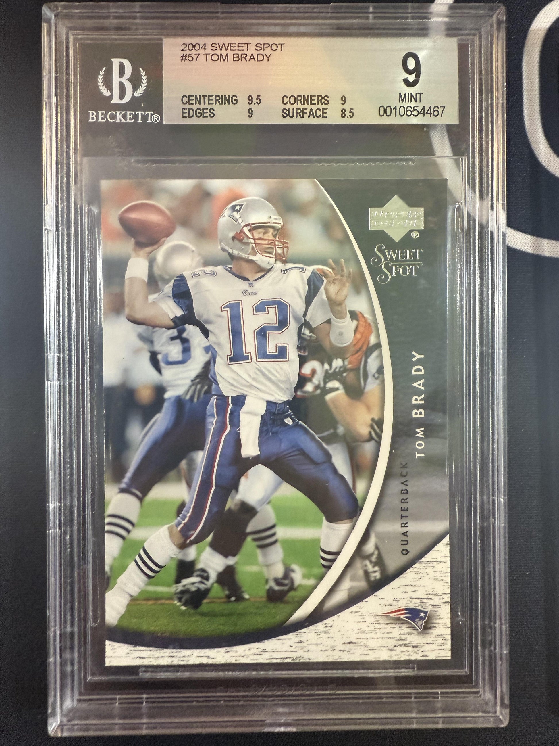 #57 Tom Brady 2004 Upper Deck Sweet Spot New England Patriots sports