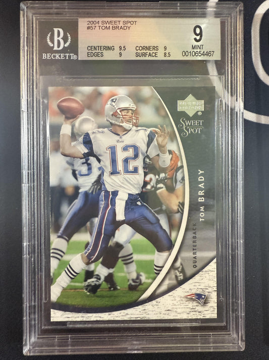 #57 Tom Brady 2004 Upper Deck Sweet Spot New England Patriots sports