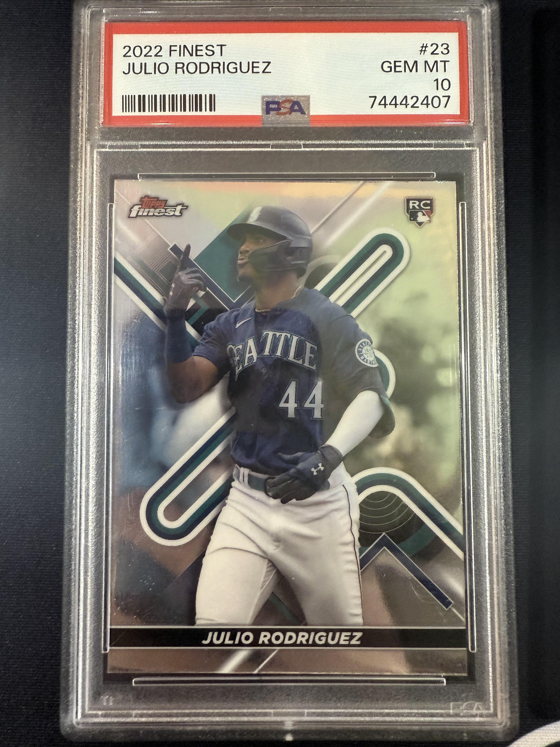 #23 Julio Rodriguez 2022 Finest RC Rookie Seattle Mariners sports