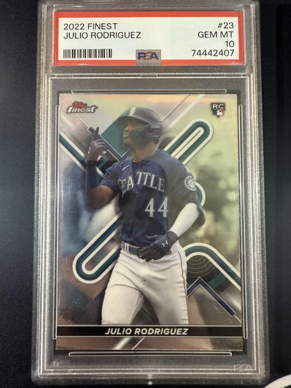 #23 Julio Rodriguez 2022 Finest RC Rookie Seattle Mariners sports