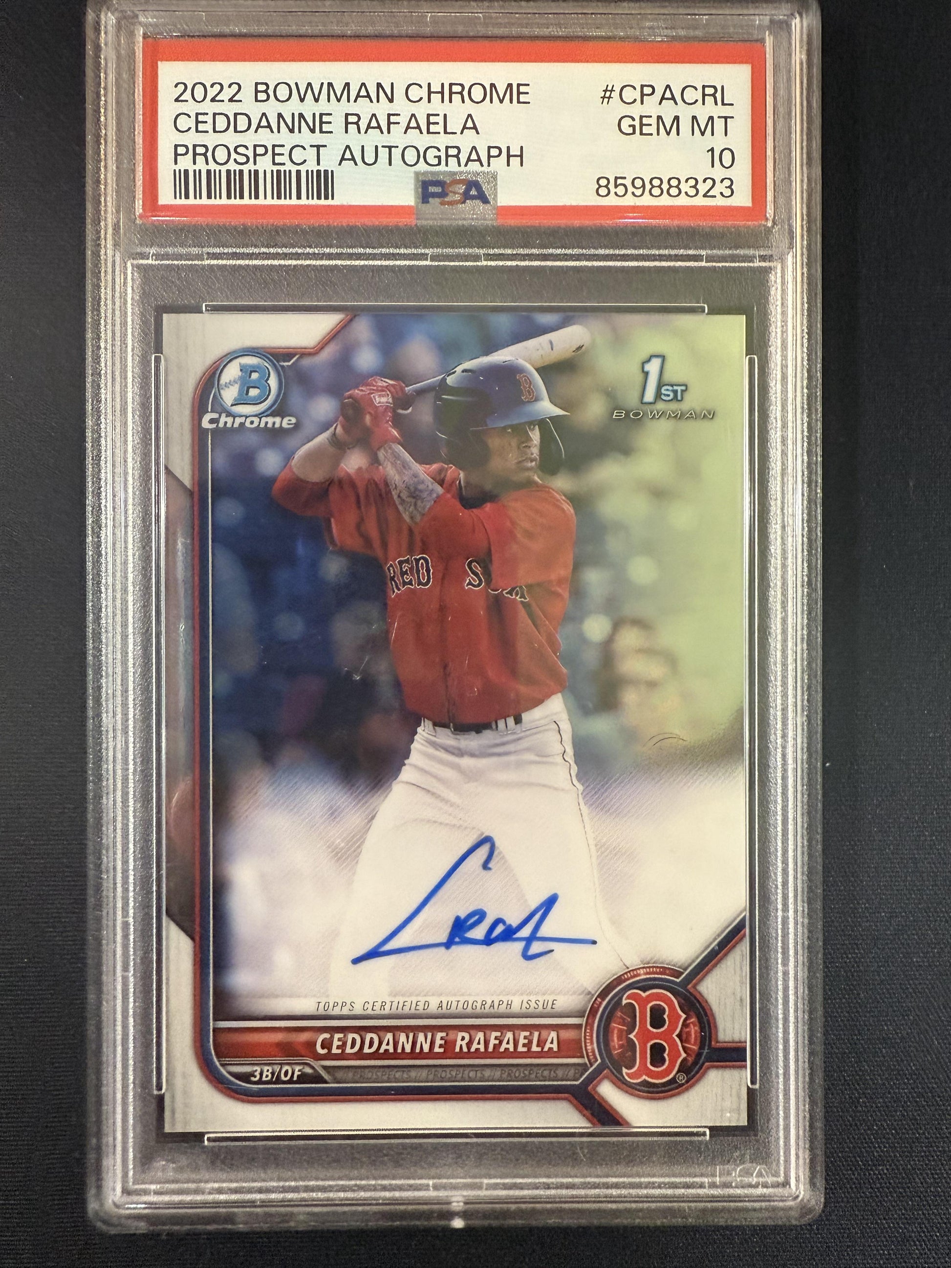 #CPA-CRL Ceddanne Rafaela 2022 Bowman Chrome Red Sox Prospect Autographs