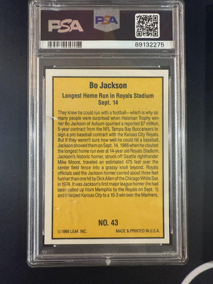 #43 Bo Jackson 1986 Donruss Highlights Kansas City Royals sports