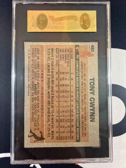 #482 Tony Gwynn 1983 Topps RC Rookie San Diego Padres sports