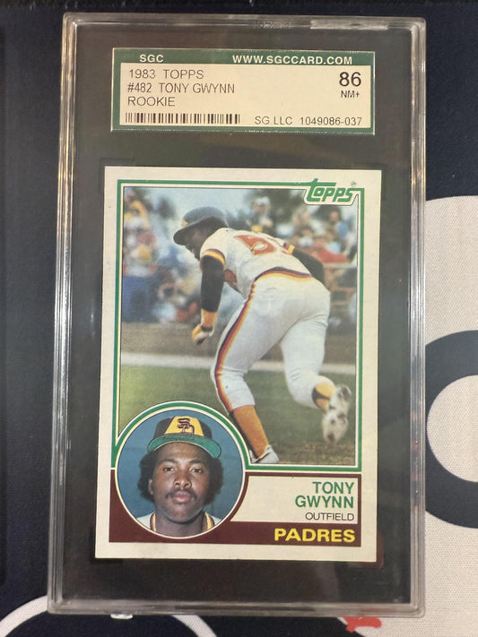 #482 Tony Gwynn 1983 Topps RC Rookie San Diego Padres sports