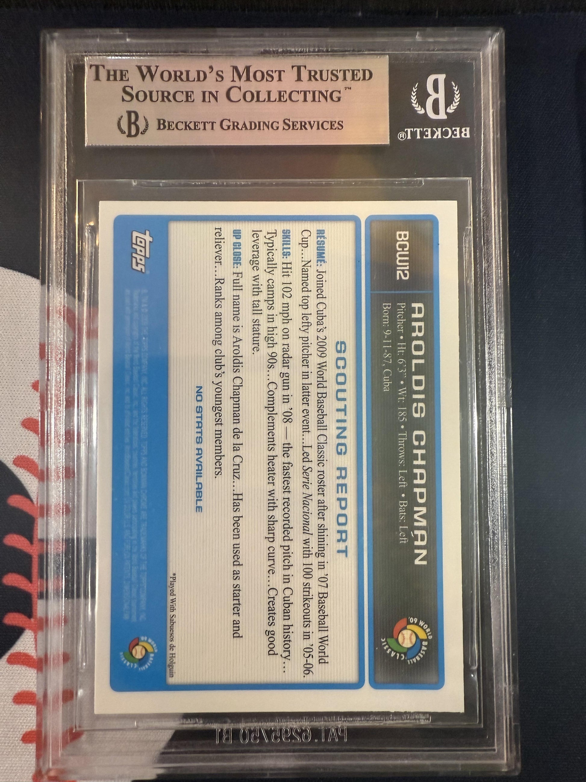 #BCW12 Aroldis Chapman 2009 Bowman Cuba sports Chrome WBC Prospects