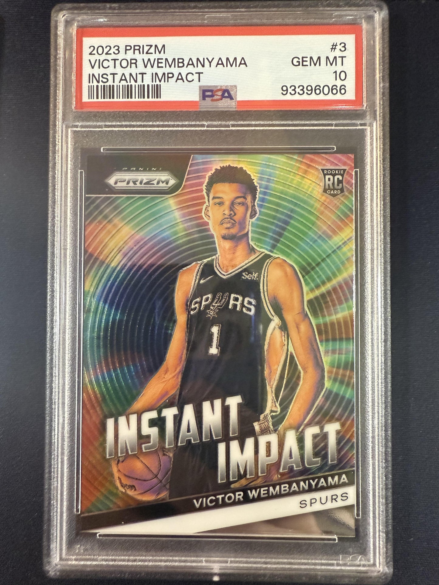 #3 Victor Wembanyama 2023-24 Panini Prizm San Antonio Spurs Instant Impact