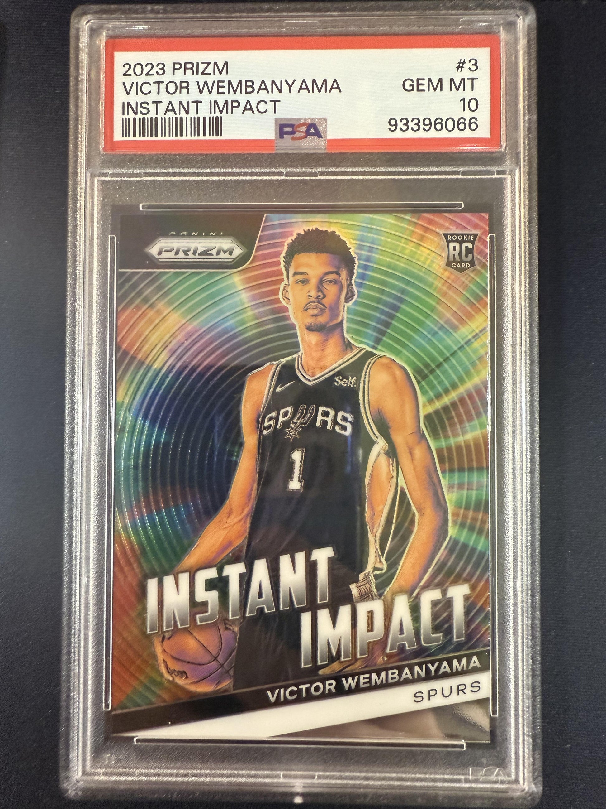 #3 Victor Wembanyama 2023-24 Panini Prizm San Antonio Spurs Instant Impact