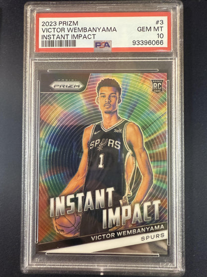 #3 Victor Wembanyama 2023-24 Panini Prizm San Antonio Spurs Instant Impact