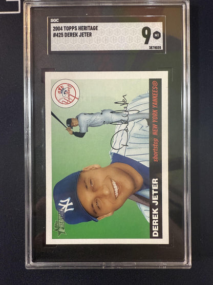 #425 Derek Jeter 2004 Topps Heritage New York Yankees sports