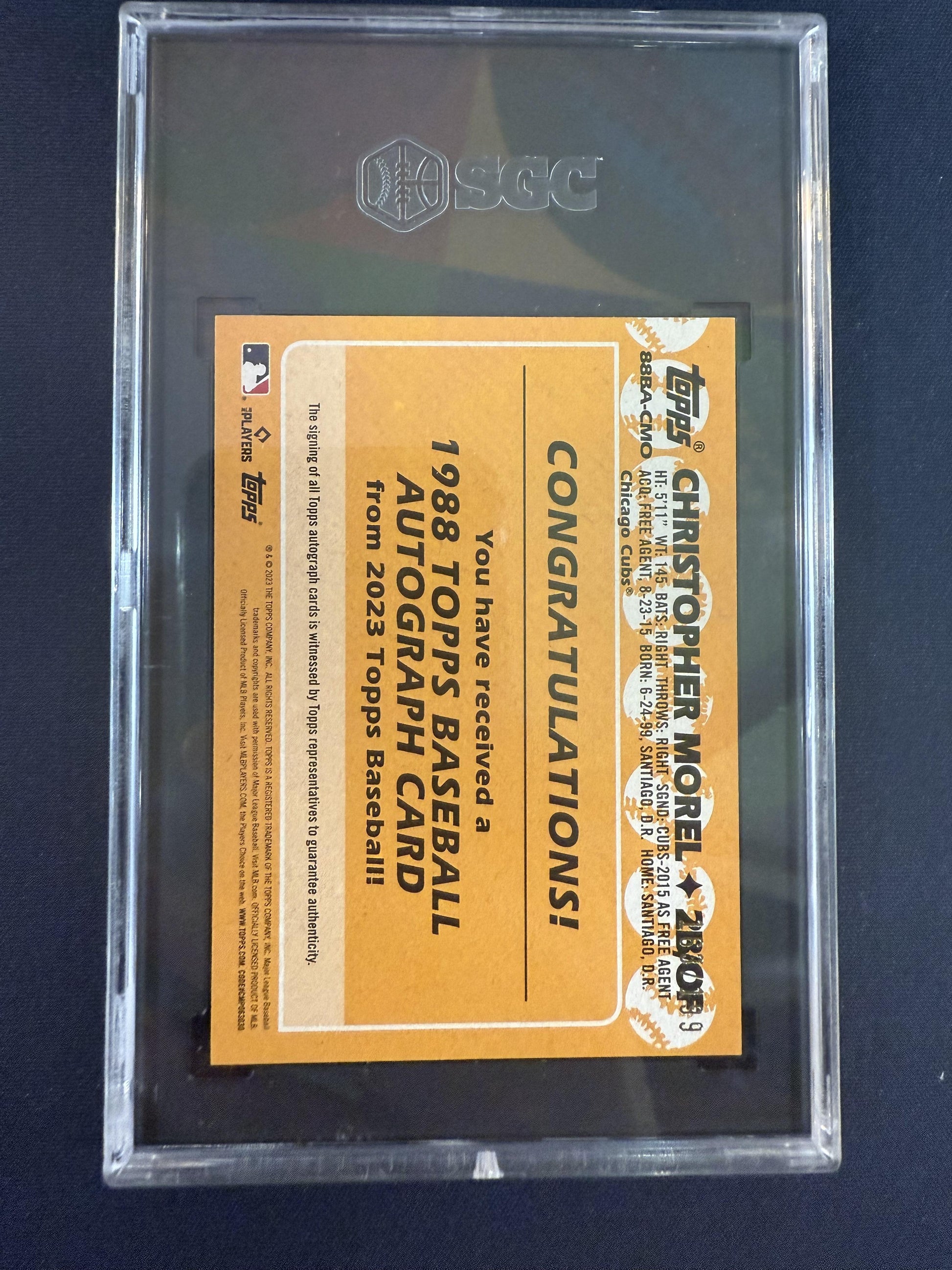 #88BA-CMO CHRISTOPHER MOREL 2023 TOPPS 88 BLACK AUTO /199