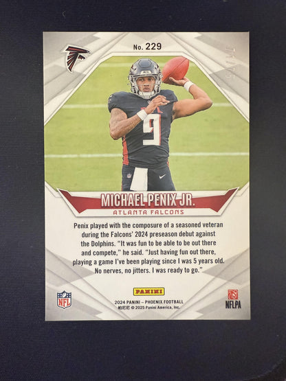 #229 Michael Penix Jr. 2024 Panini Phoenix SN,RC Rookie /75 Falcons Bronze