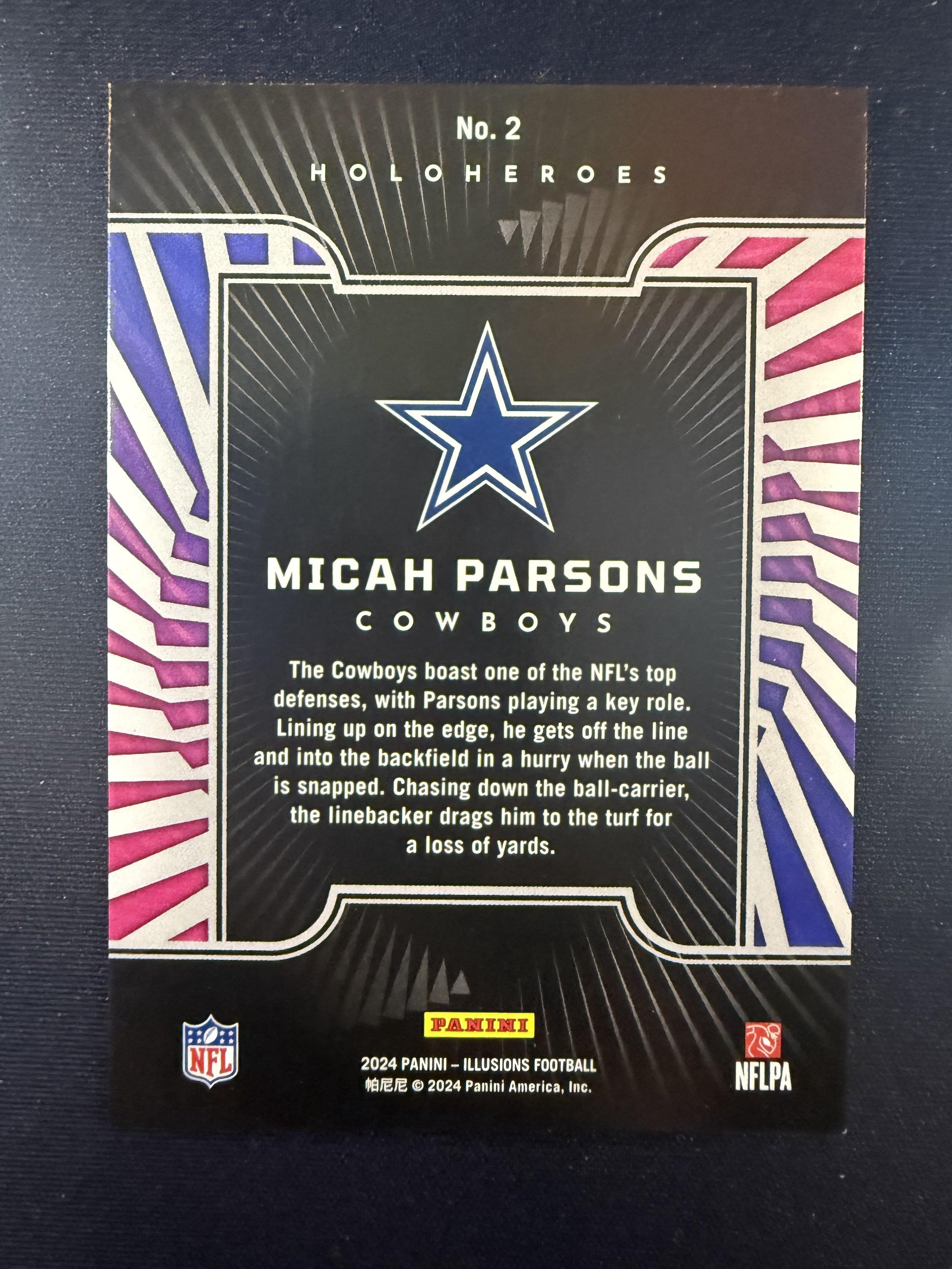 #2 Micah Parsons 2024 Panini Illusions Dallas Cowboys sports HoloHeroes
