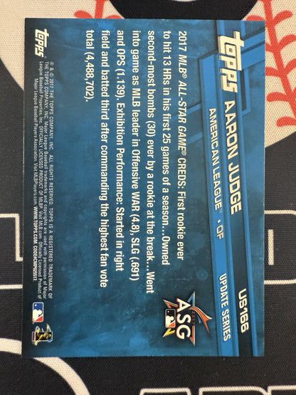 #US166 Aaron Judge 2017 Topps Update New York Yankees sports