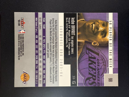 #98 Kobe Bryant 2003-04 Fleer Showcase Los Angeles Lakers sports