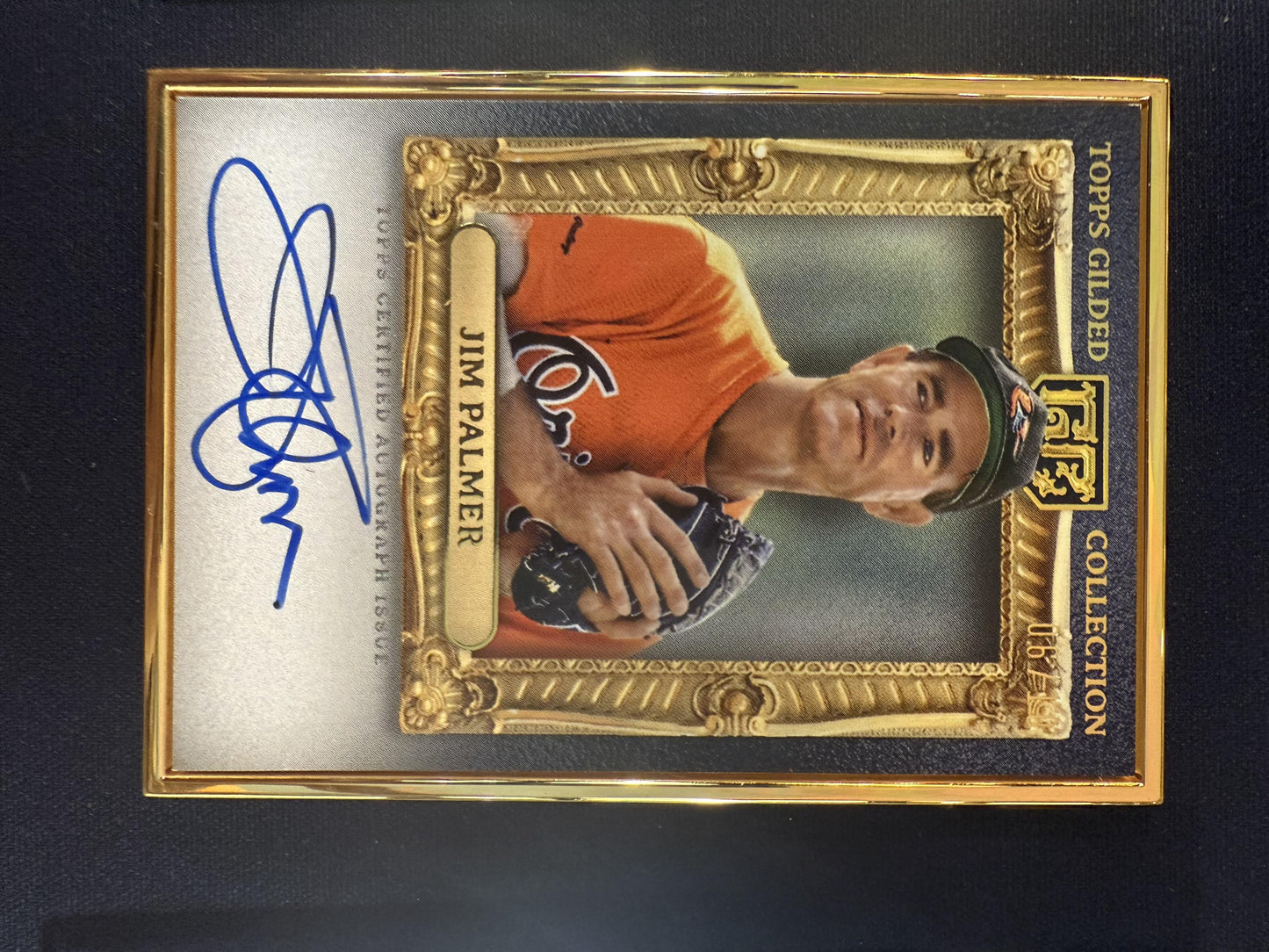 #HAFA-JP Jim Palmer 2024 Topps Gilded Collection /10 Gold Auto Onyx