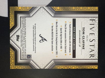 #FSA-TG Tom Glavine 2023 Topps Five Star AU Auto Atlanta Braves sports