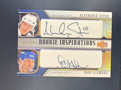 #260 Steen/Gilmour /499 2005 Upper Deck Update Auto /499 Maple Leafs