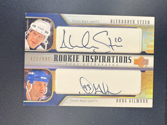 #260 Steen/Gilmour /499 2005 Upper Deck Update Auto /499 Maple Leafs