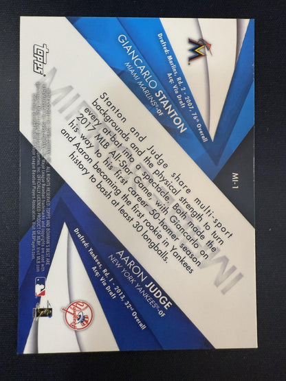 #MI-1 Giancarlo Stanton / Aaron Judge 2017 Bowman's Best sports Mirror Image