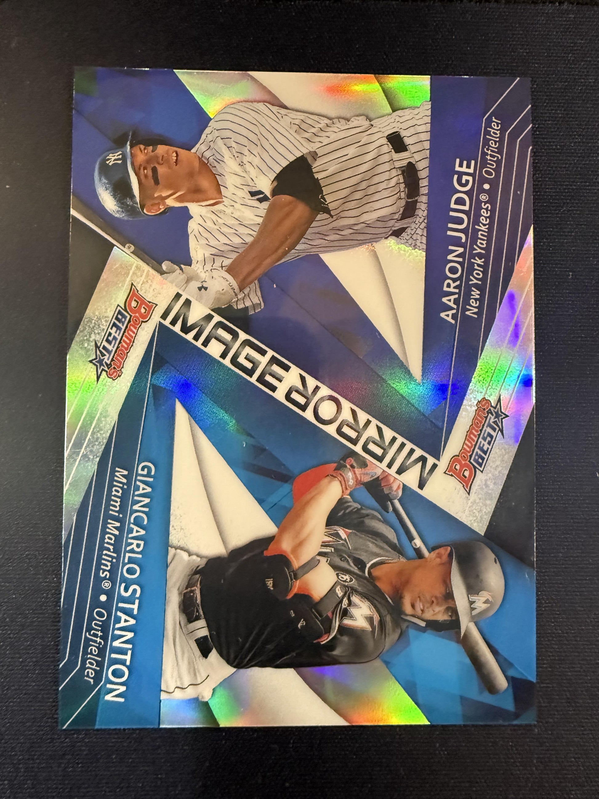 #MI-1 Giancarlo Stanton / Aaron Judge 2017 Bowman's Best sports Mirror Image