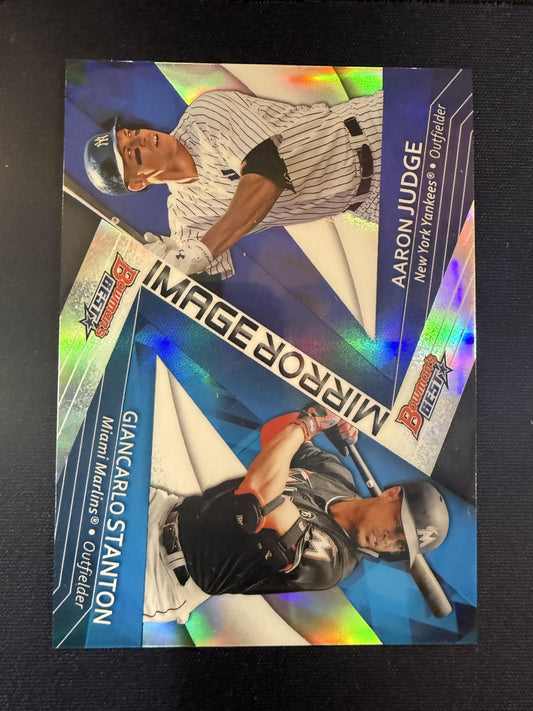 #MI-1 Giancarlo Stanton / Aaron Judge 2017 Bowman's Best sports Mirror Image